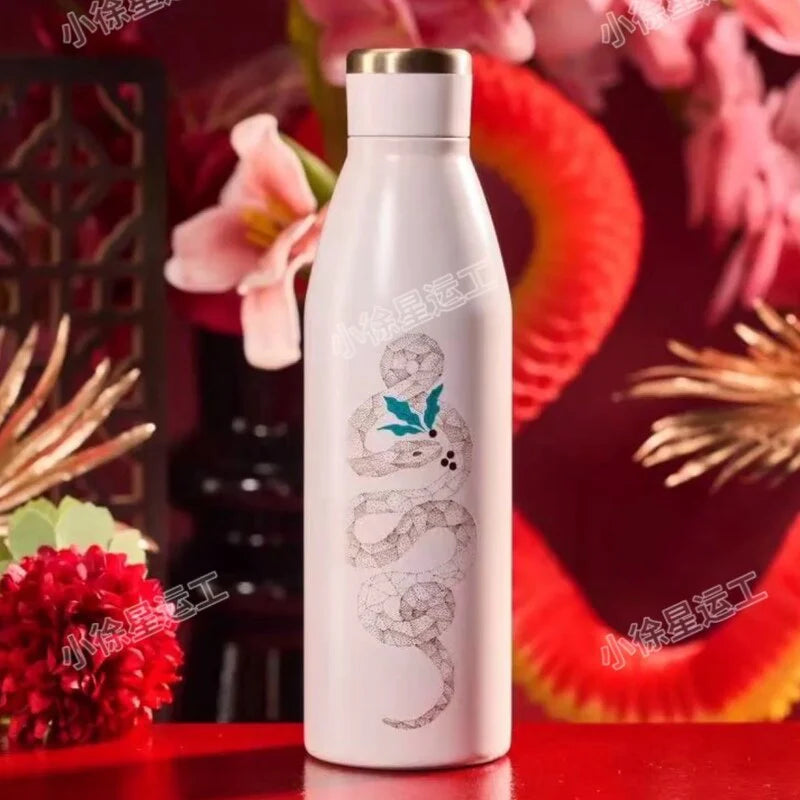 Botella de Acero Inoxidable Starbucks China 2025 snake new year stainless steels cup 414ml