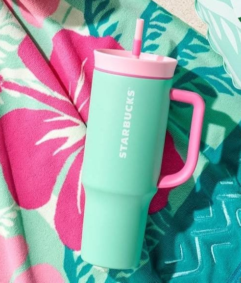 Termo con manga rosa Owala Starbucks Corea Summer 2 2025