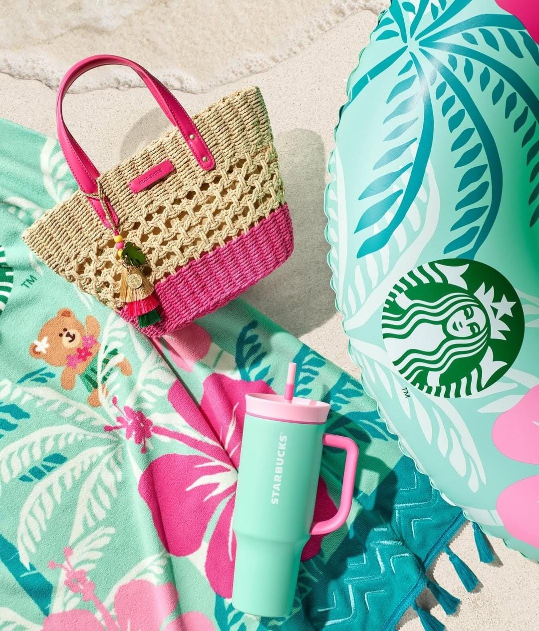 Termo con manga rosa Owala Starbucks Corea Summer 2 2025