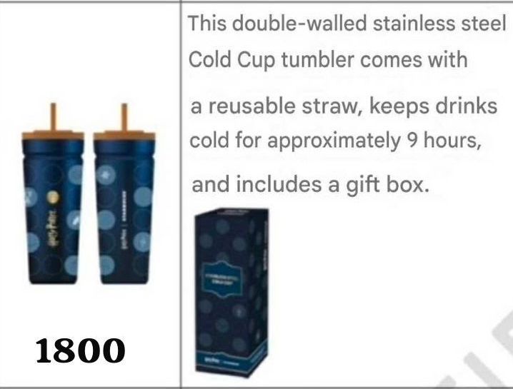 Vaso Térmico Azul con Popote Reutilizable y Caja | Mantiene Frío hasta 9 hrs