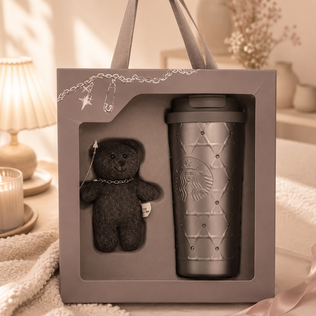 Vaso de Acero inoxidable negro con Bearista Starbucks China 2026 Ballet Series Black 550ml