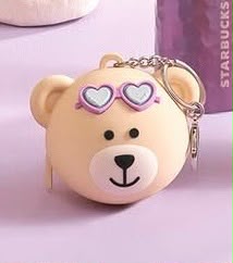 Llavero de Bearista Starbucks Philippines 2026 Summer Season 1 Series Bear head keychain