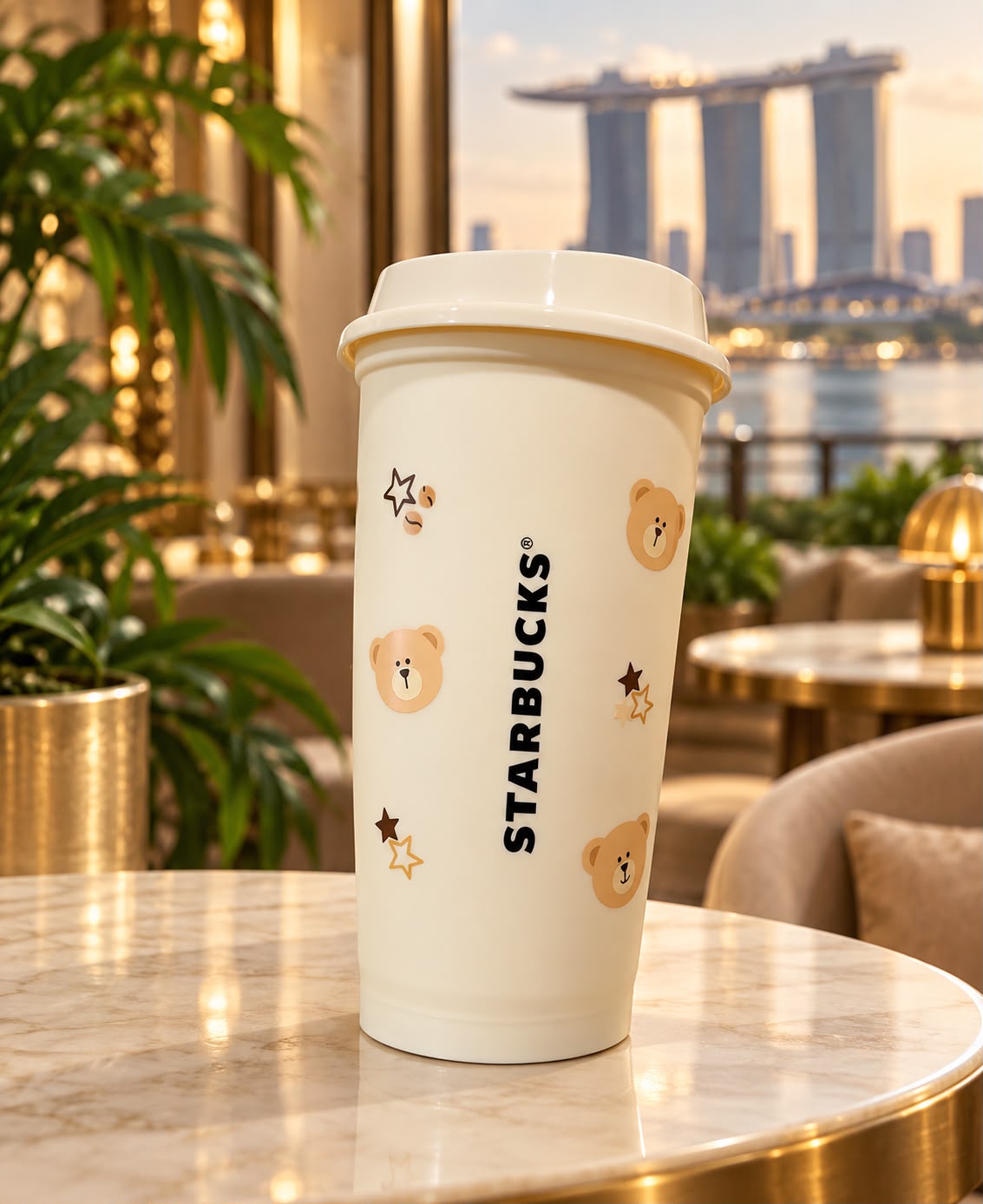 Vaso Reusable Bebidas calientes Starbucks Bearista Buddy Singapur 2026