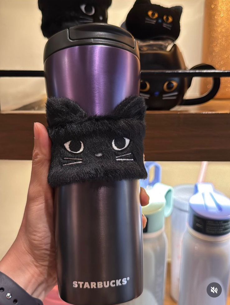 Tumblr de Acero Inoxidable con Manga De Gato