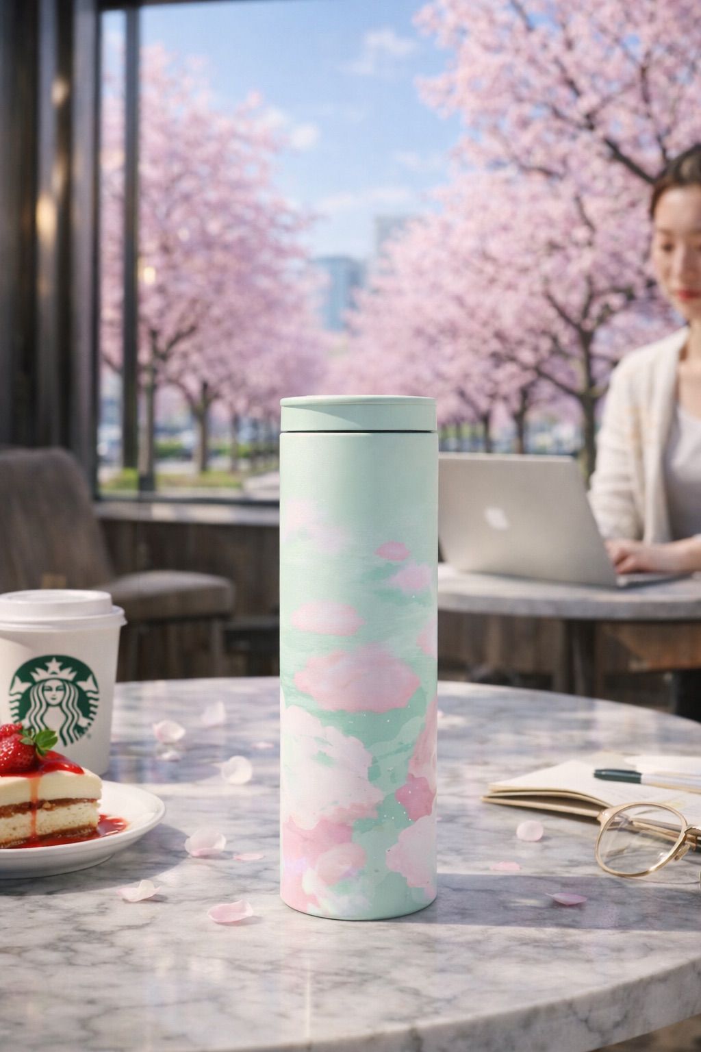 Starbucks Taiwan 2026 Sakura series Spring Sakura Stainless Steel Cup 473ml