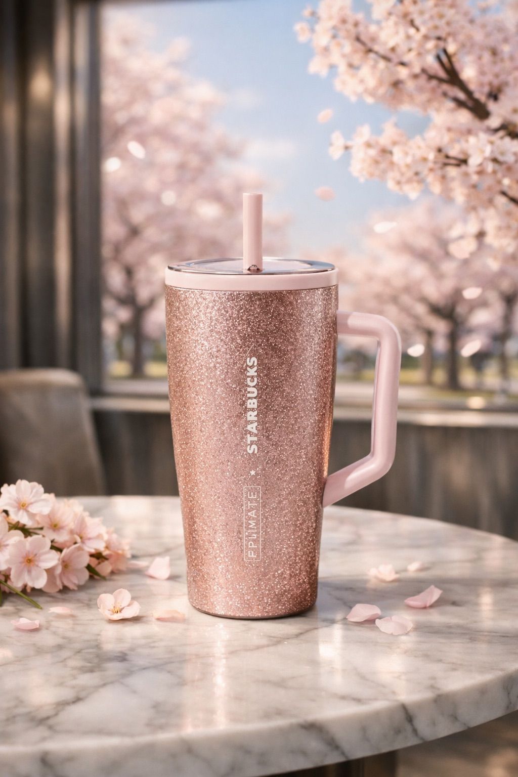 Starbucks Taiwan 2026 Sakura series Sakura glossy stainless steel cup 887ml