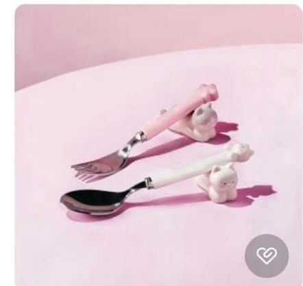 Juego de cubiertos Blooming Starbucks Corea Sakura 2026 Gatito Cuchara y Tenedor – Edición Limitada