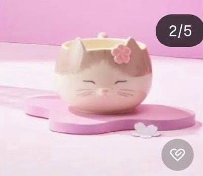 Taza de cerámica Gato Floreciente 237ml Starbucks Corea Sakura 2026 Gatito – Edición Limitada Cherry Blossom