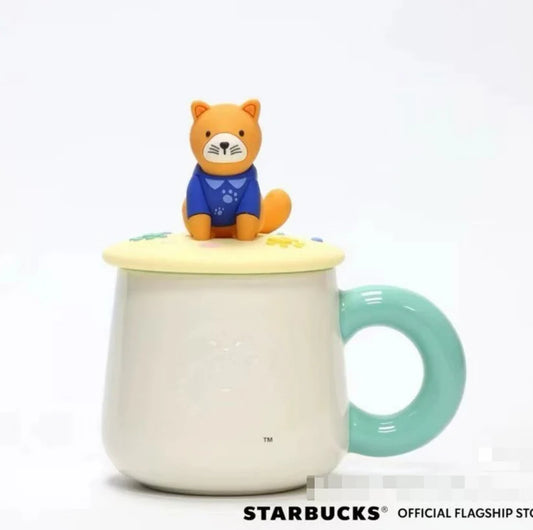 Taza de Ceramica Starbucks Pawsome Friends Taiwan 2025 14oz