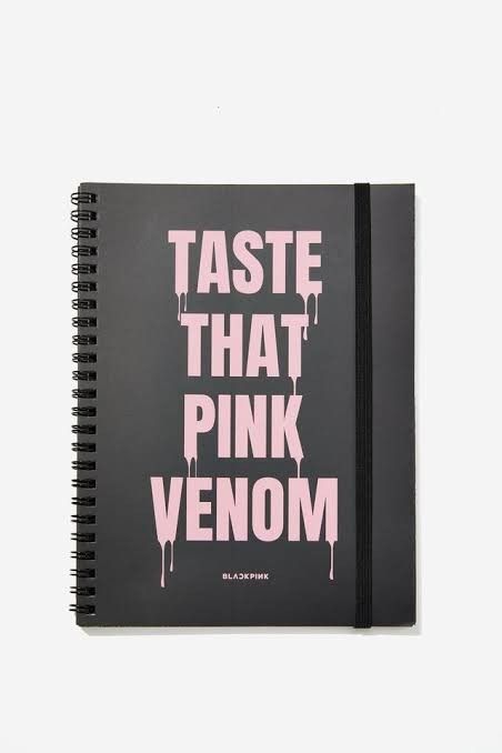 Black Pink Libreta Taste the Venom A5