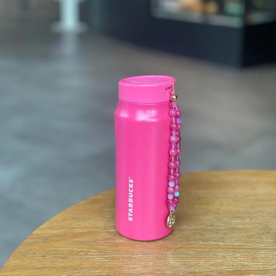 Termo acero inoxidable Rosa con pulsera Dopamine Series 350ml