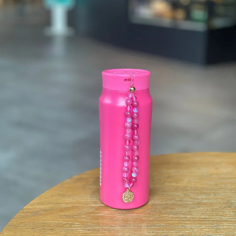 Termo acero inoxidable Rosa con pulsera Dopamine Series 350ml