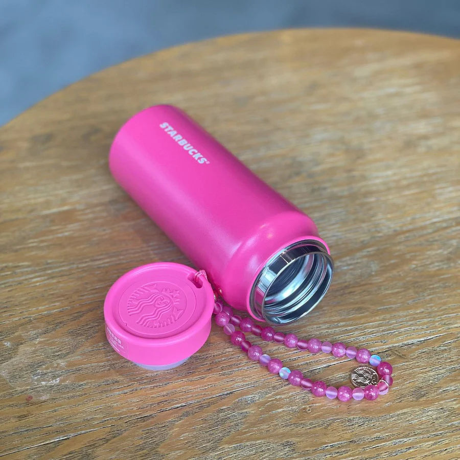 Termo acero inoxidable Rosa con pulsera Dopamine Series 350ml