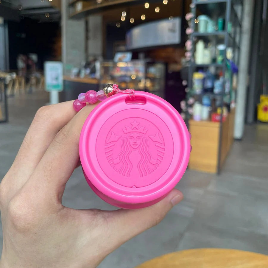 Termo acero inoxidable Rosa con pulsera Dopamine Series 350ml