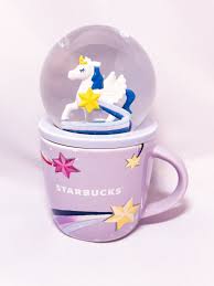 Taza de Ceramica con Bola de Nieve Pegaso muy Rara Starbucks Japon 89 ml Lives Tiktok