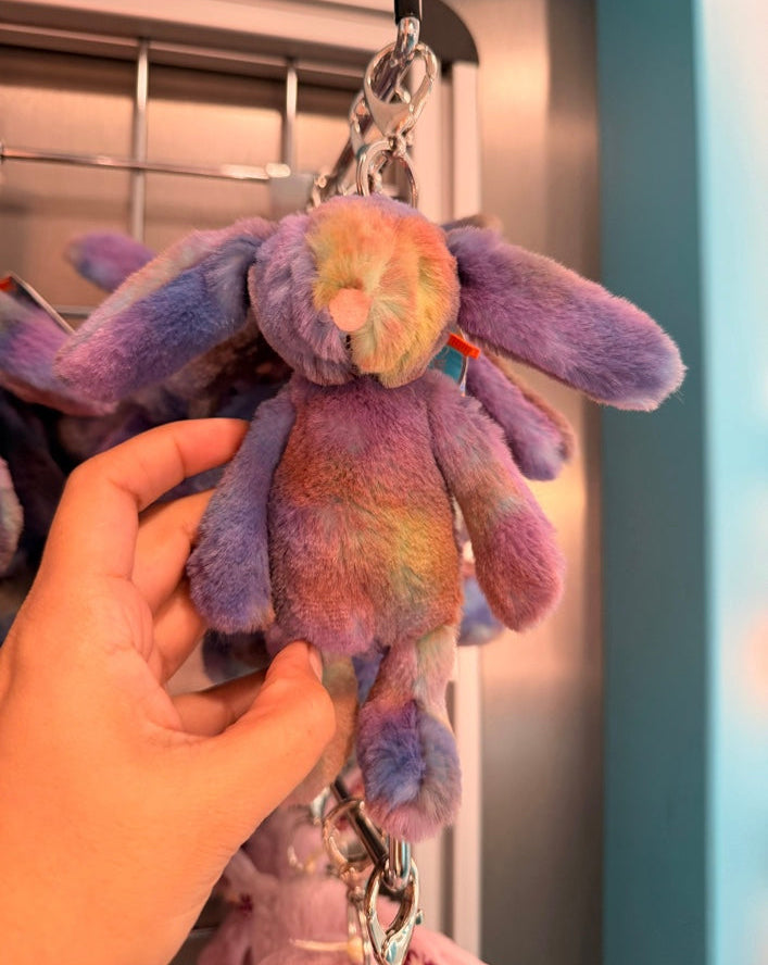 Jellycat Bunny keychain en tonos morados