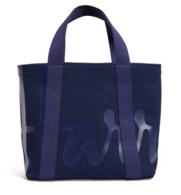 Harrods Mini Cotton Logo Tote Bag | Navy