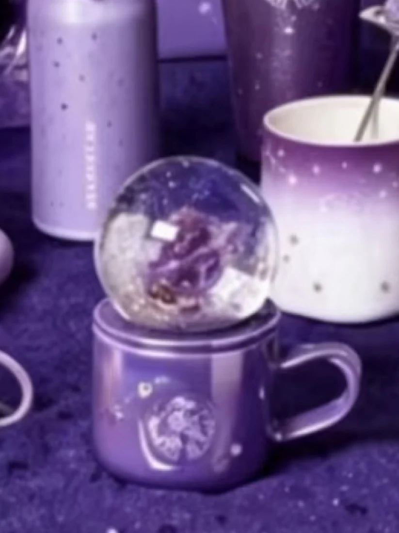 Starbucks China 2026 Purple Night Star River series 290ml purple titanium cup with pendant