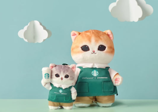 Plush Keychain Mofusand gatito gris Starbucks 2025