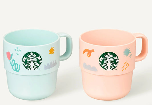 Set de Tazas de Ceramica Starbucks Korea Say Thanks 2025 340ml