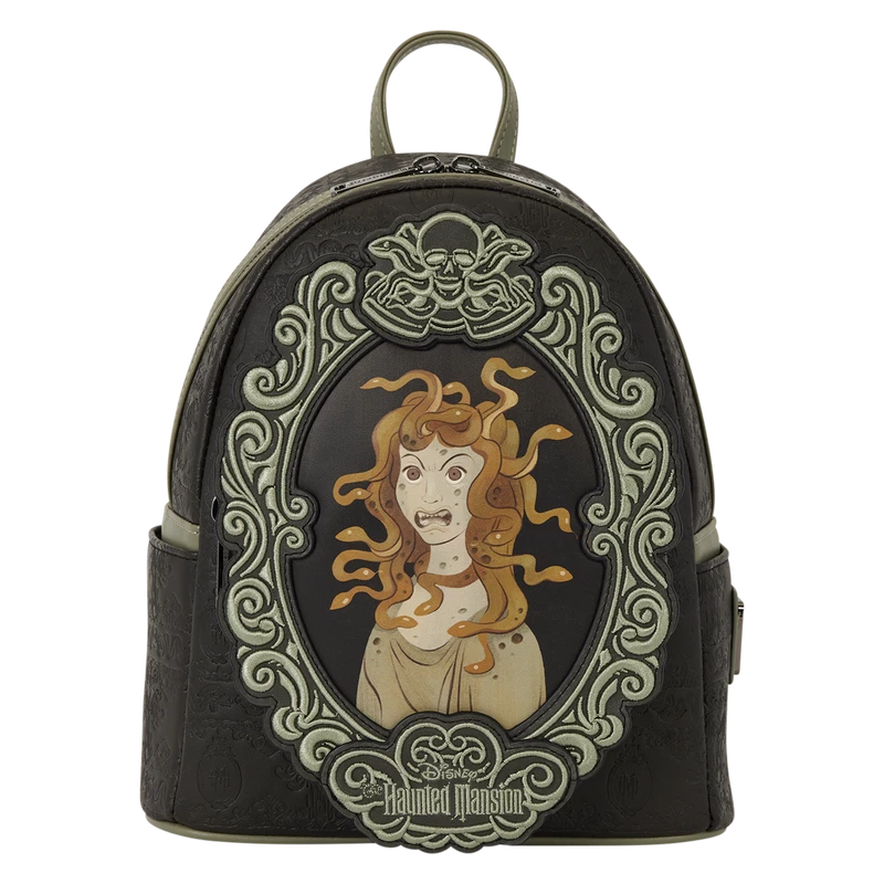 Loungefly The Haunted Mansion Medusa Portrait Light-Up Glow Mini Backpack