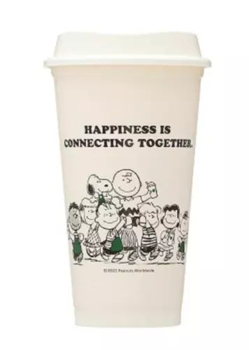 Reusable Peanuts Starbucks Blanco