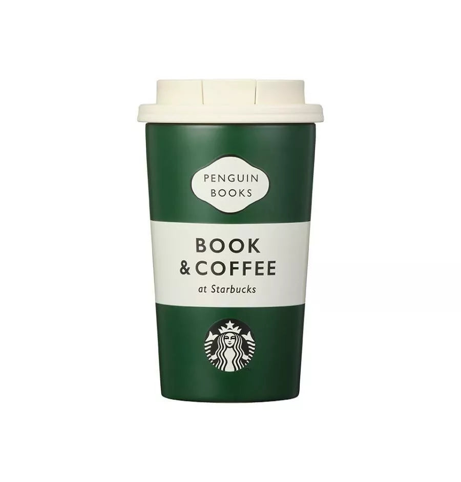 Vaso con Tapa de Acero Inoxidable Book & Coffee Starbucks Korea x Penguin House 355ml / 12oz