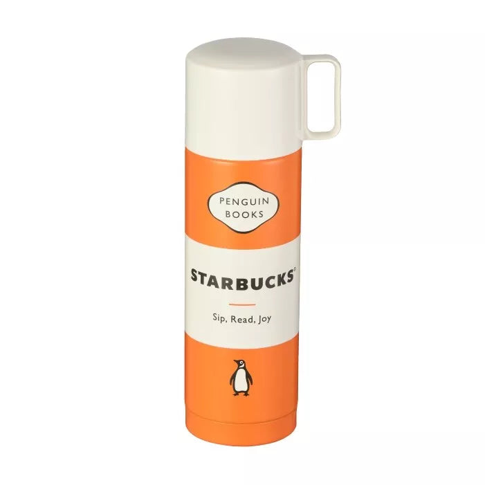Termo de Acero Inoxidable con Taza Starbucks Korea x Penguin House 500ml