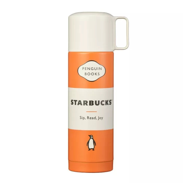 Termo de Acero Inoxidable con Taza Starbucks Korea x Penguin House 500ml