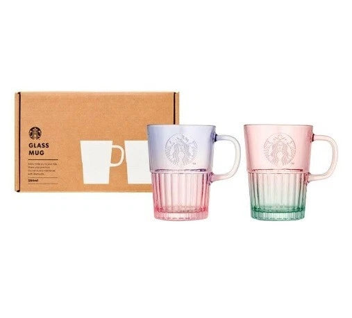 Set Tazas de Vidrio Starbucks Korea Say Thanks 2025
