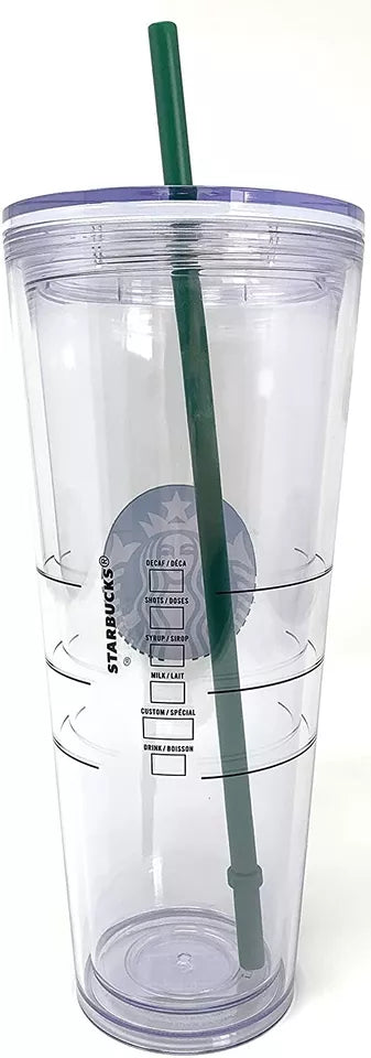 Vaso Venti Acrilico Doble Pared Starbucks Transparente Venti (24oz)