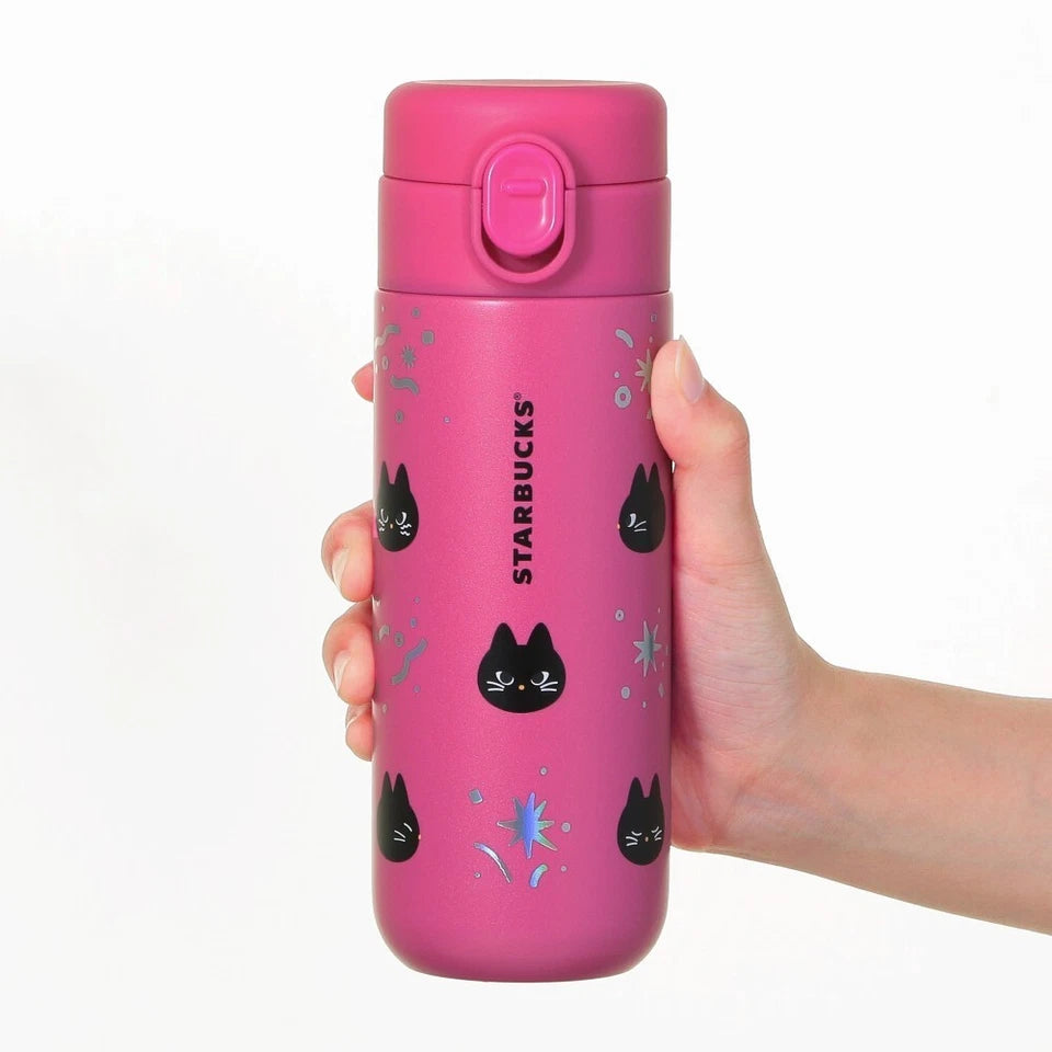Botella Rosa de Acero Inoxidable Starbucks Japon Halloween 2024 381 ml Lives Tiktok