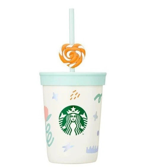 Vaso de Acero Inoxidable con popote Starbucks Korea Say Thanks 2025