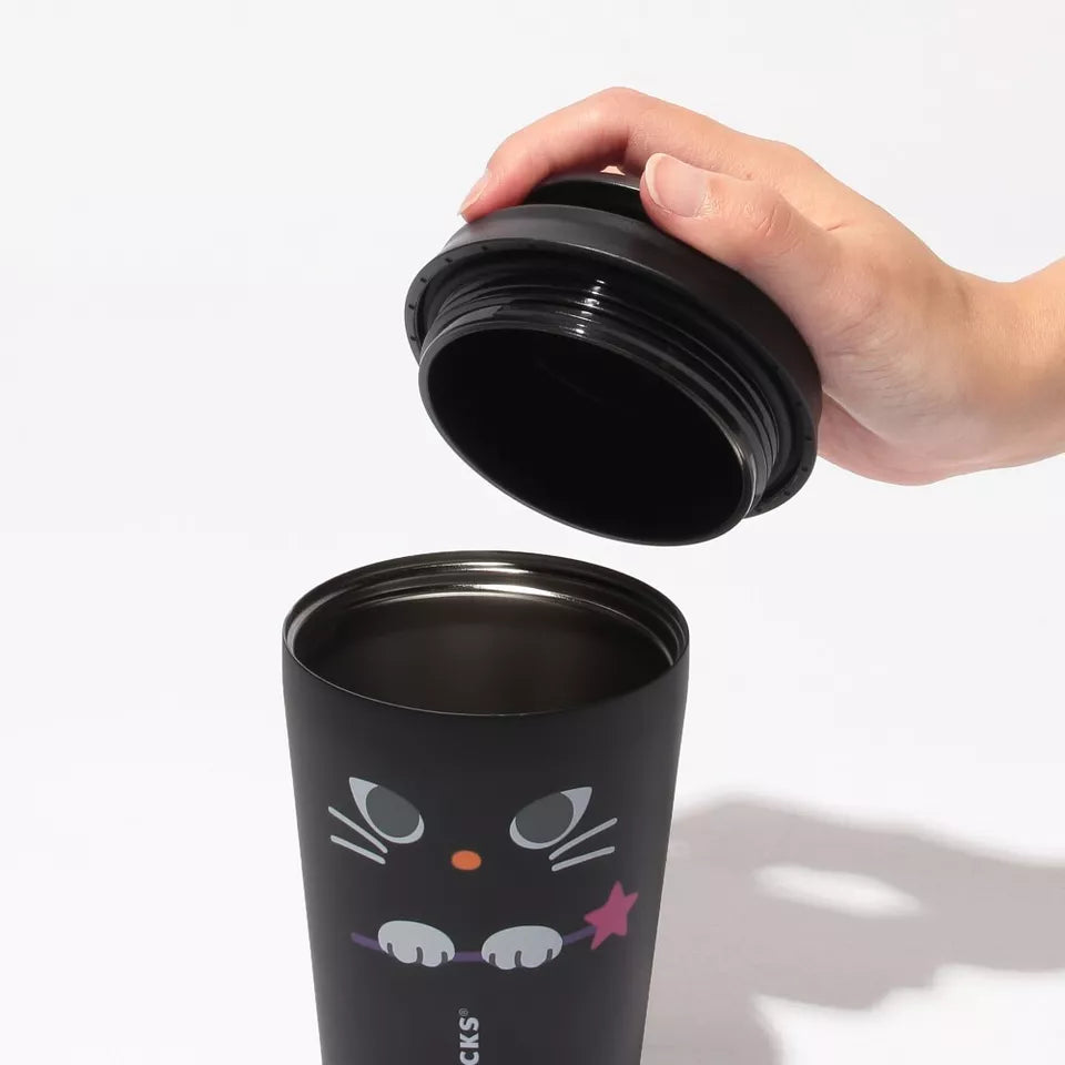 Vaso Acero Inoxidable Gato bruja Starbucks Halloween Japon 2024 Stainless TOGO 355ml
