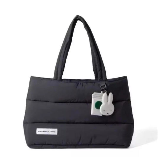 Tote Negra Starbucks Taiwan 2025 Miffy series Black Tote