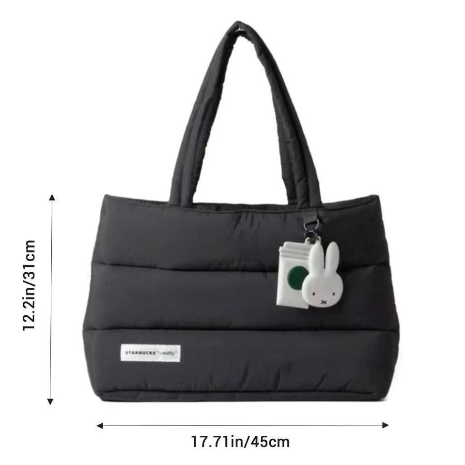 Tote Negra Starbucks Taiwan 2025 Miffy series Black Tote