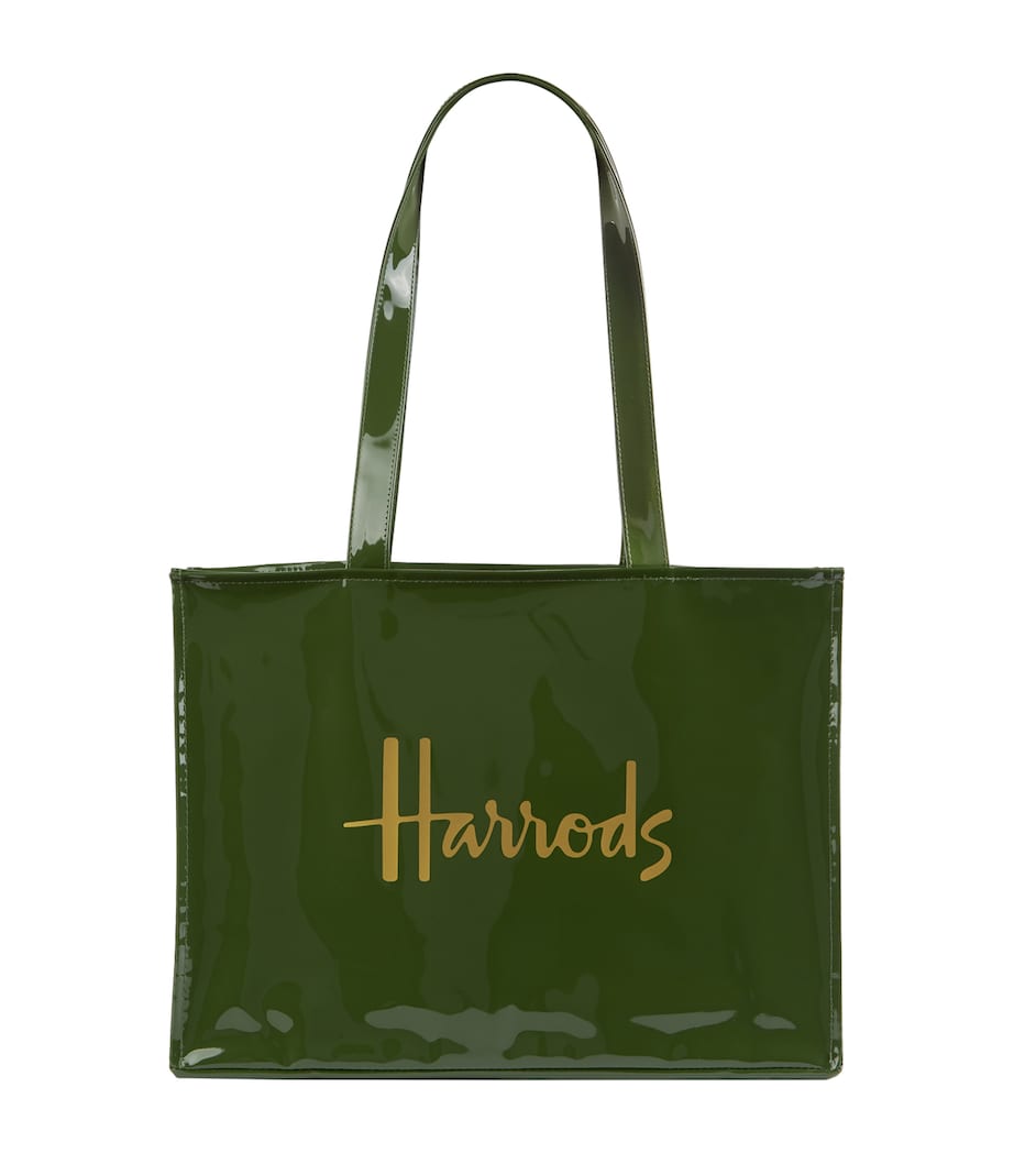 Harrods Logo Tote Bag verde clásica