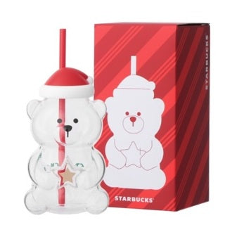Starbucks Japan Holiday 2026 Bearista Glass Tumbler 473ml