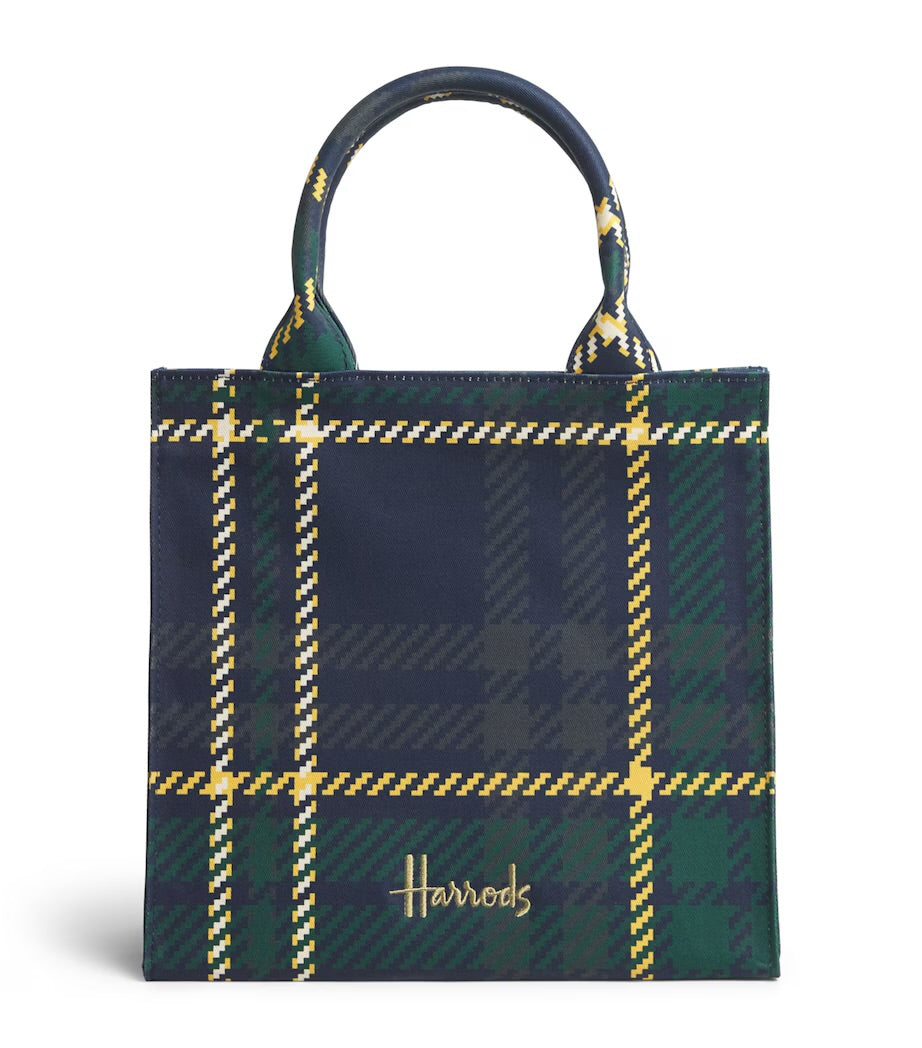 Harrods Small Tartan Tote Bag