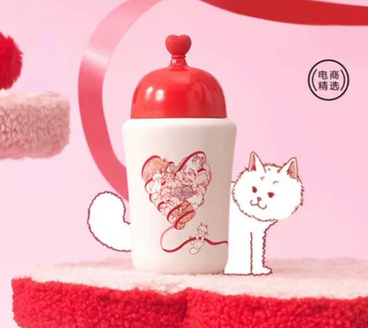 China Valentine Heart Cats Stainless Steel Thermos Cup
290ml