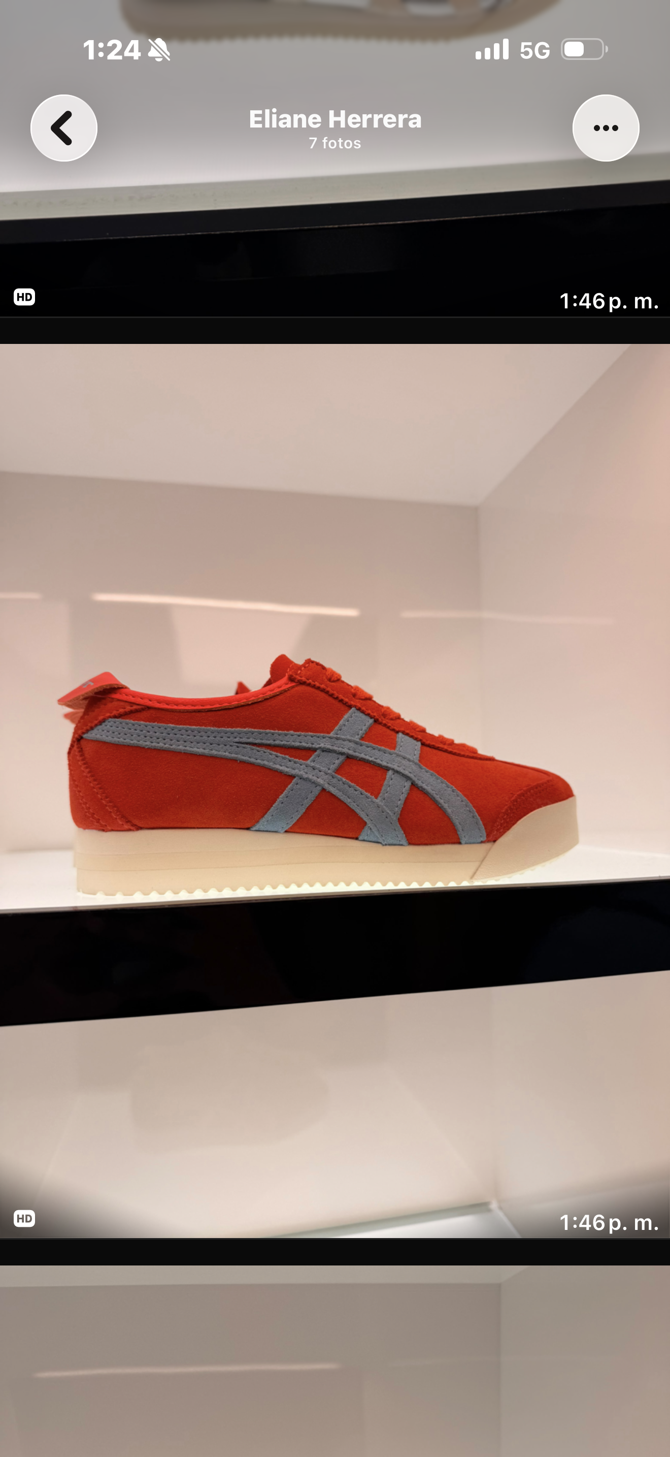Tenis Onitsuka Tiger con detalle azul