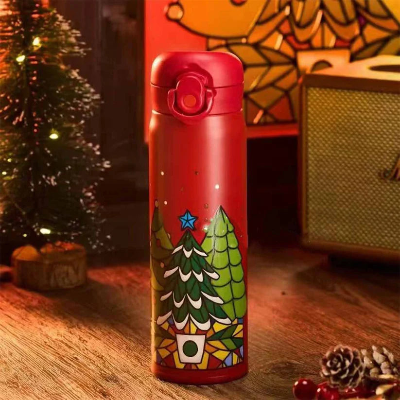 Termo de acero inoxidable Starbucks China 2024 Christmas Colorful Kaleidoscope Series  500ml