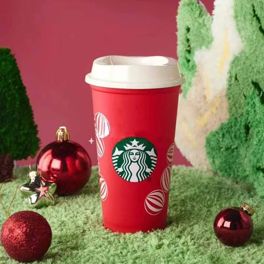 Vaso Reusable Starbucks China 2024 Christmas cute Winter plastic reusable cup 473ml