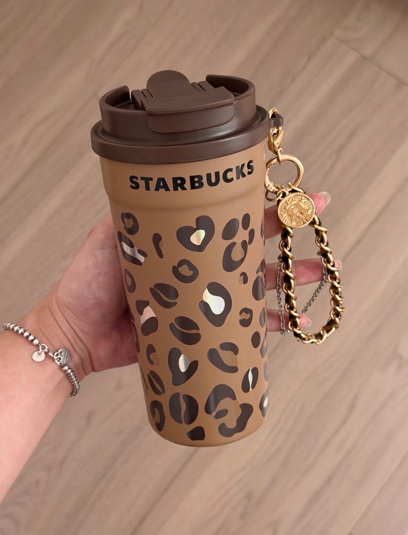 Starbucks China 2026 Leopard Print Series Double Drinking Socket Stainless Steel Cup