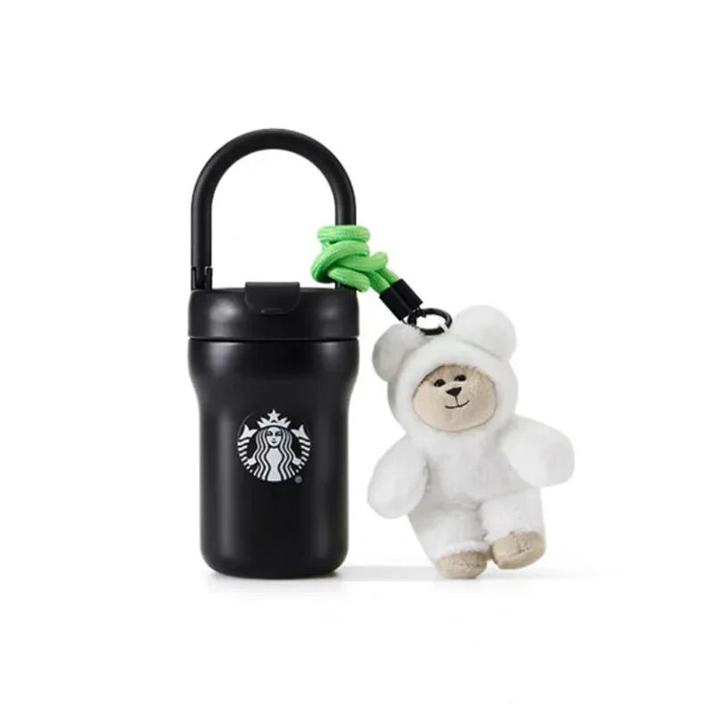 Termo con llavero de Bearista de acero inoxidable Starbucks China 2024 Halloween Green Ghost online Stainless steel insulated cup 480ml coming with Bearista keychain