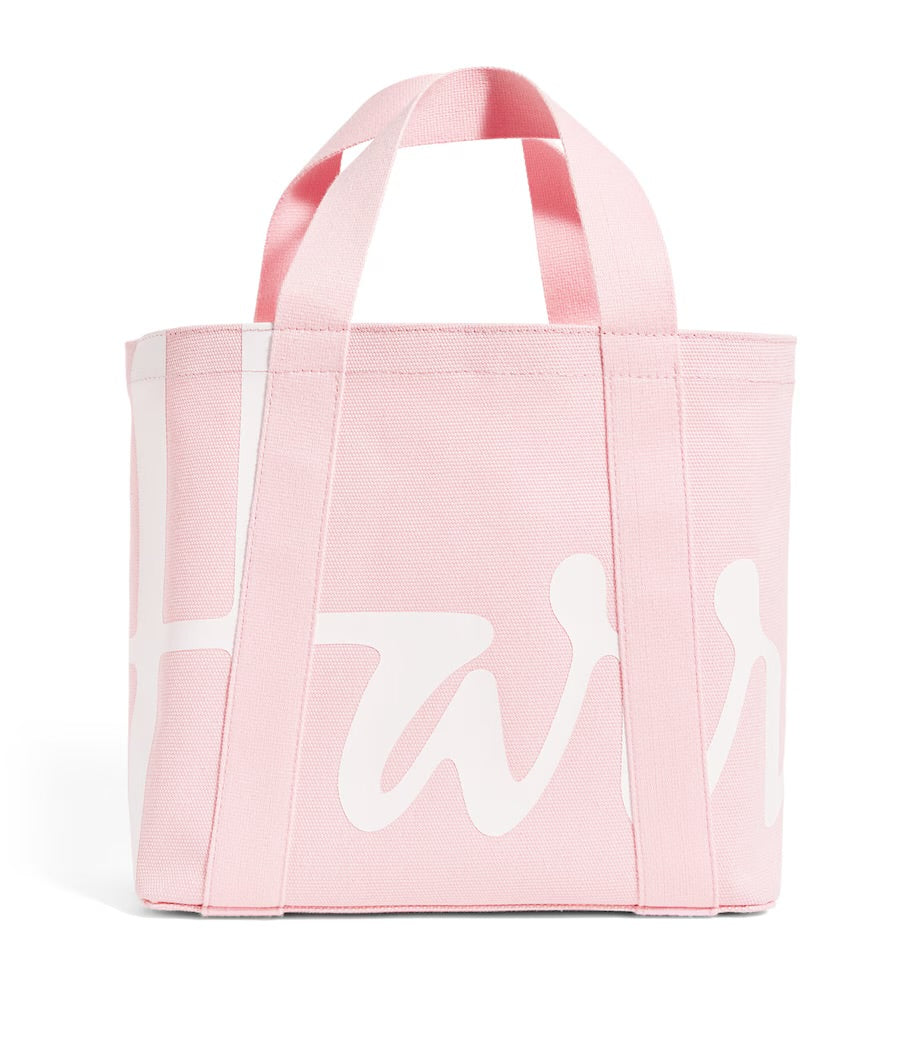 Harrods Mini Cotton Logo Tote Bag | Pink