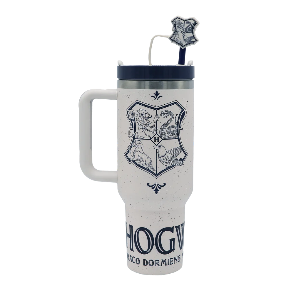 Termo de Acero Inoxidable Hogwarts Crest Cup & Straw