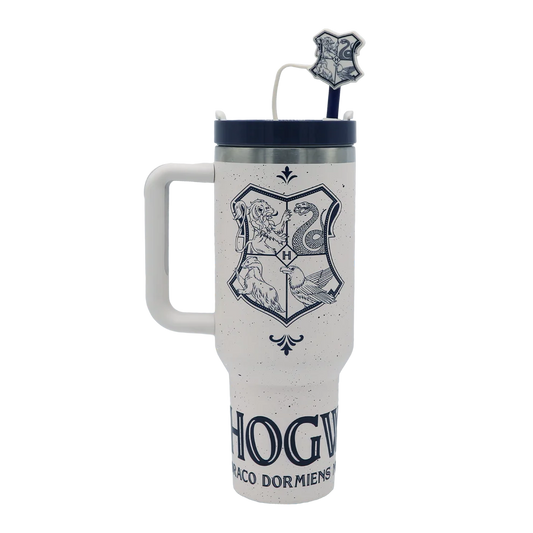 Termo de Acero Inoxidable Hogwarts Crest Cup & Straw
