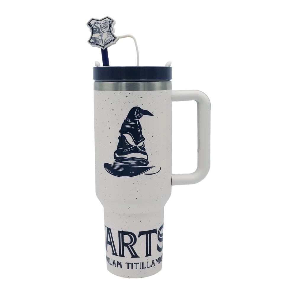 Termo de Acero Inoxidable Hogwarts Crest Cup & Straw