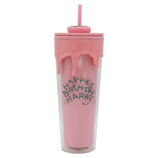 Vaso y pajita de feliz cumpleaños Harry Potter Harajuku